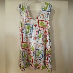 Cynthia Rowley Multicolor Floral Linen Mini Dress